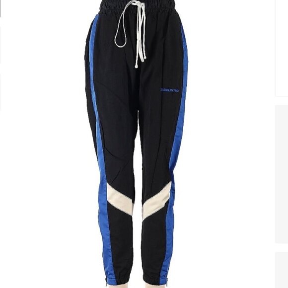 Daniel Patrick Parachute Pants womens XS Black Blue Track Pants Activewear - Picture 6 of 11